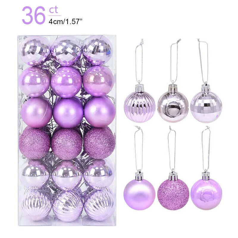 Weihnachtskugeln Weihnachtbaum Kugeln Dekoration für Christbaum Bunt Gold Silber