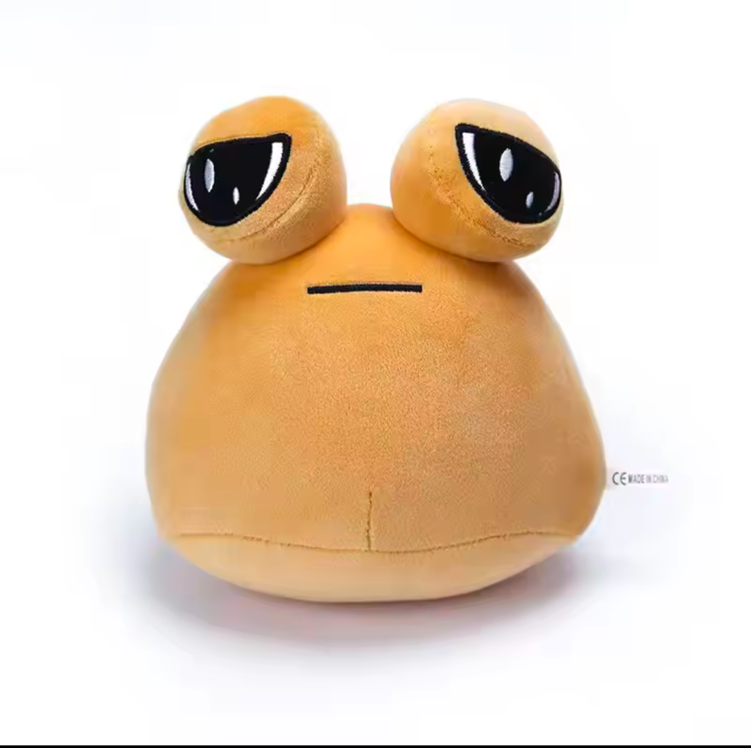 Pou Spielzeug Kuscheltier Plüschtier Brauner Ballgroße Augen 32cm