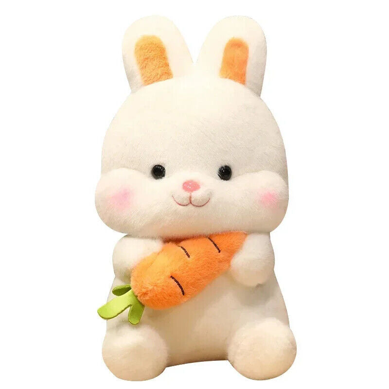 Süßer Hase mit Karotte Plüschtier Kuscheltier Kaninchen Stofftier Spielzeug