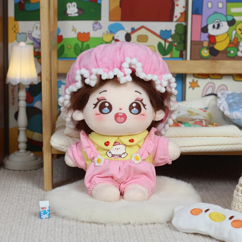 Set Puppenkleidung für 20 cm Idolkinder – Kawaii Overalls und Zubehör