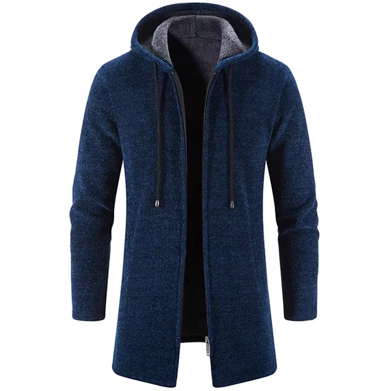 Herren Mantel Herbst Winter Warm Zipper Strickjacke Mann Pullover Reißverschluss