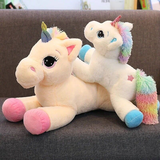 Einhorn Plüschtier 80cm Riesig Groß Stofftier Kinder Geschenk Realistisch Party