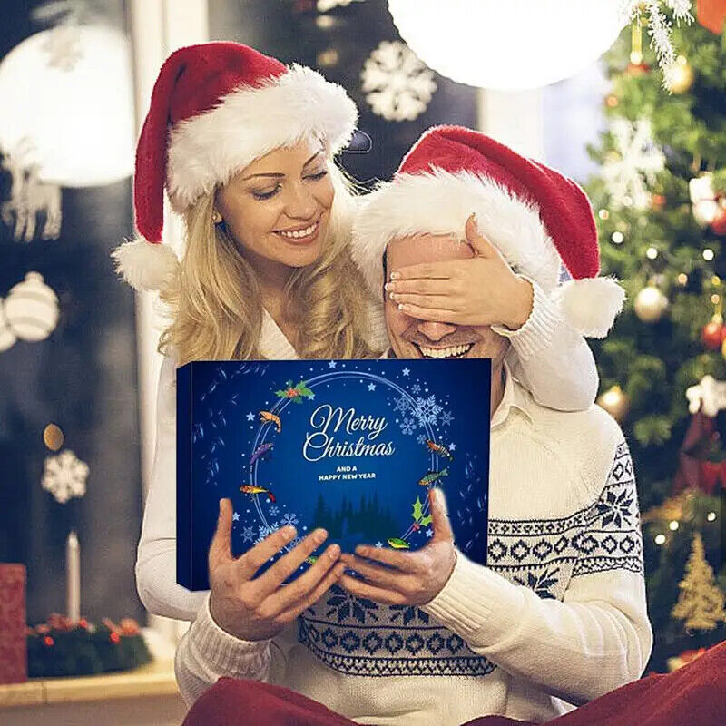 HABO Angeln Adventskalender Angelhaken Weihnachten Fisch Köder Geschenk 2024