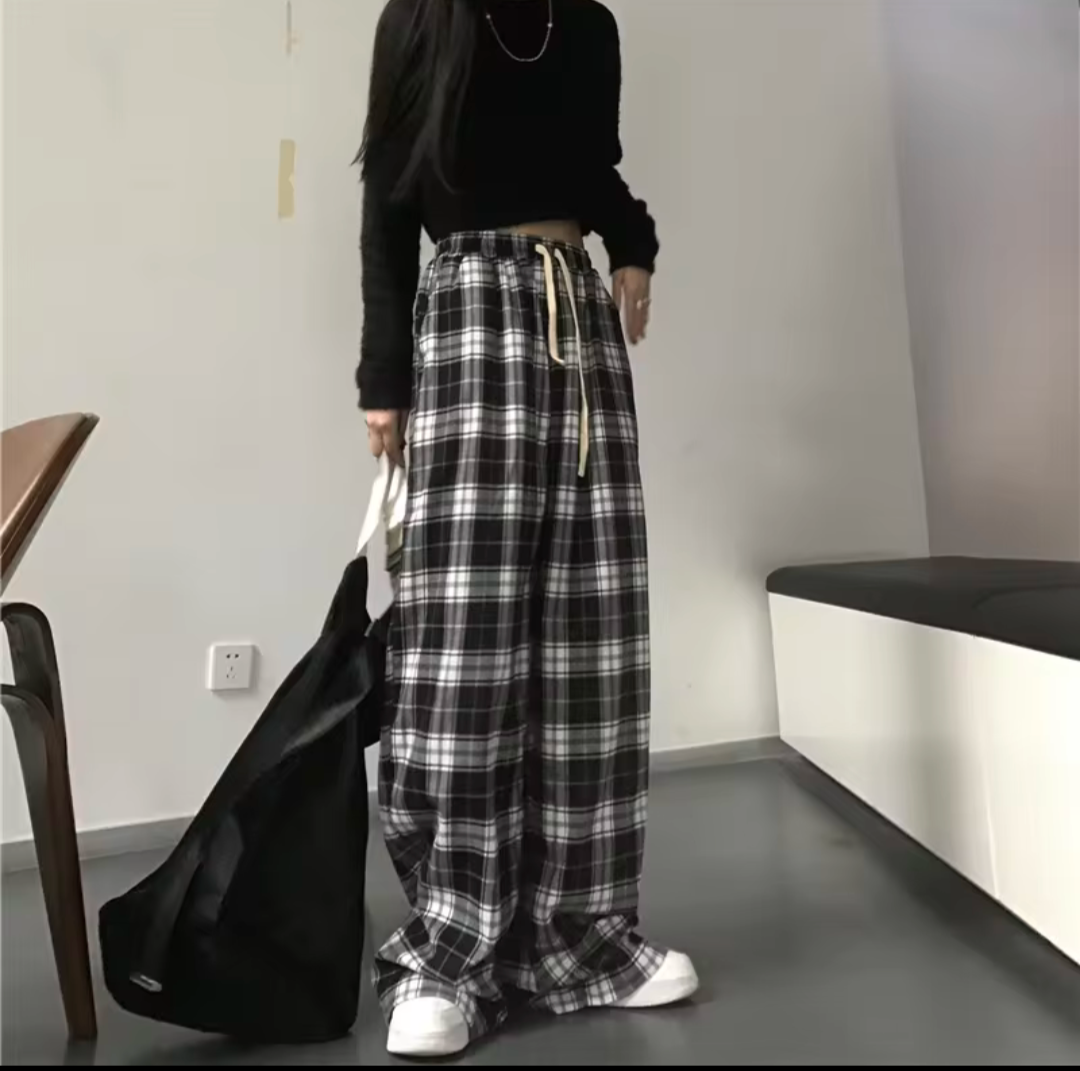 Oversized Jogginghose Schlafhose Schlafanzug Hose Casual Baggy Hip Hop Damen