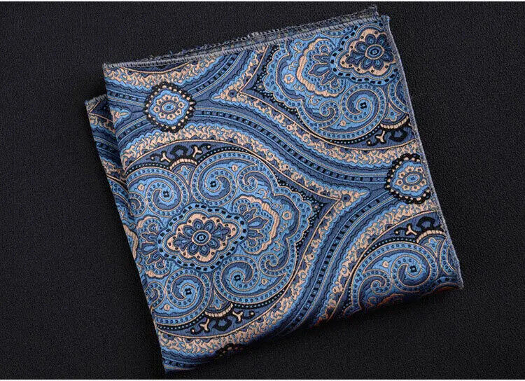 HABO Vintage Paisley Männer Taschentuch mit Blumen-Druck für Anzug & Brusttasche