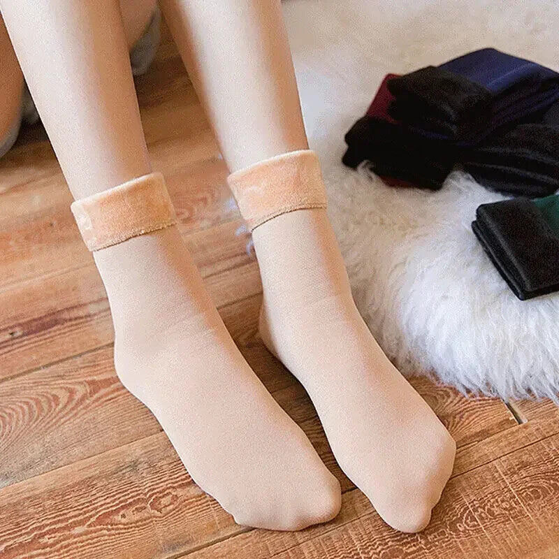 Dicke Wintersocken mit Wolle gefütterrt weich kuschelig Weihnachten Thermosocken