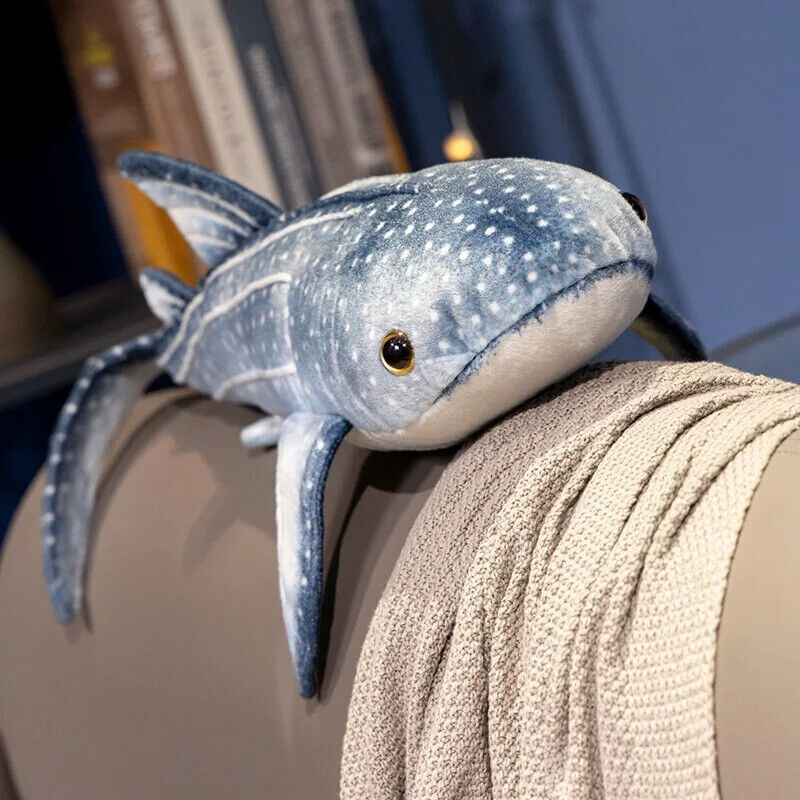 HABO 60Cm Walhai Plüschtier Kuscheltier Riesig Meer Hai Wal Geschenk Kinder Blau