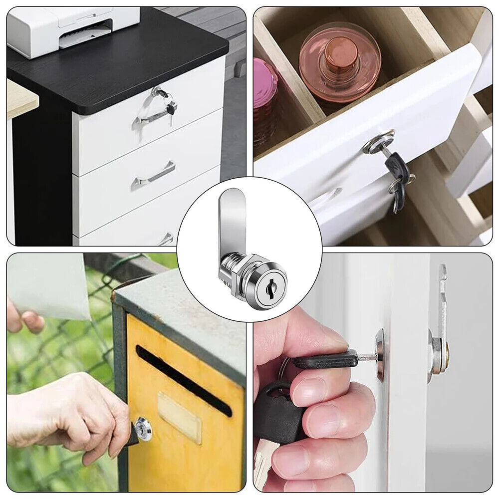 HABO Cam Lock Set Tür-, Schrank- und Schließfach-Schlösser mit 2 Schlüsseln