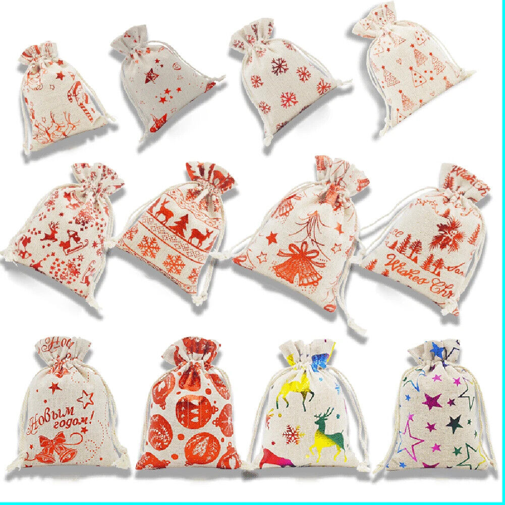 HABO Adventskalender 2024 Beutel Tüten DIY Set Mit Papieraufkleber Weihnachten 