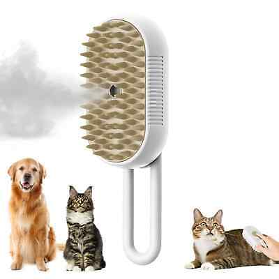 Massagebürste für Haustiere Hunde & Katzen 3 in 1 Dampfspray Haarentfernung