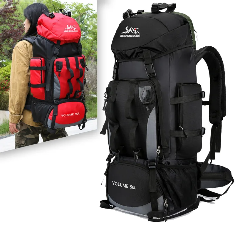 HABO 90L Wasserdicht Wandern Camping Rucksack Trekking Backpacking Groß Fächer