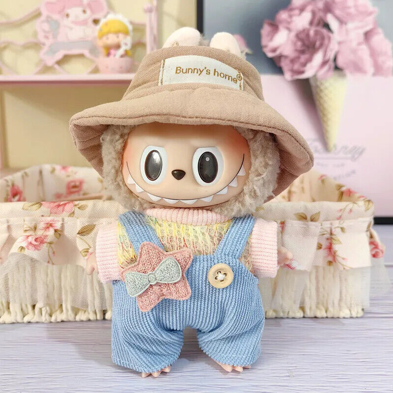 Set Puppenkleidung für 17 cm Idolkinder – Kawaii Overalls und Zubehör