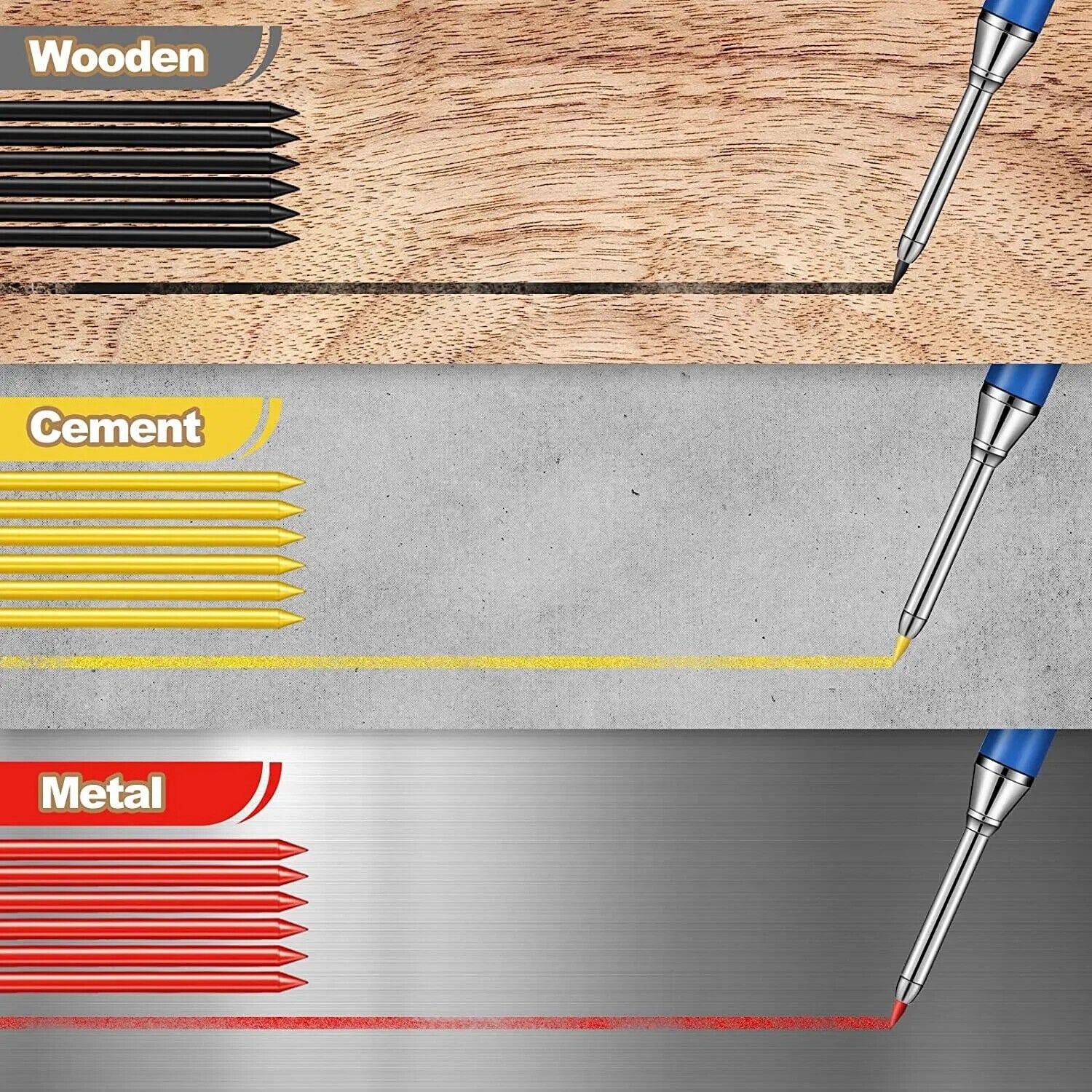 HABO Carpenter Mechanischer Bleistift mit Spitzer – für Holzbearbeitung & Bau