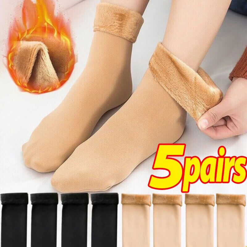 Dicke Wintersocken mit Wolle gefütterrt weich kuschelig Weihnachten Thermosocken