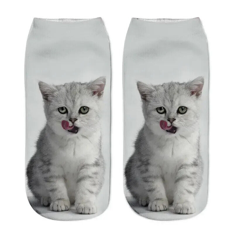 HABO Baumwoll Socken Katzen Bären Design lustige Socken atmungsaktiv Geschenk