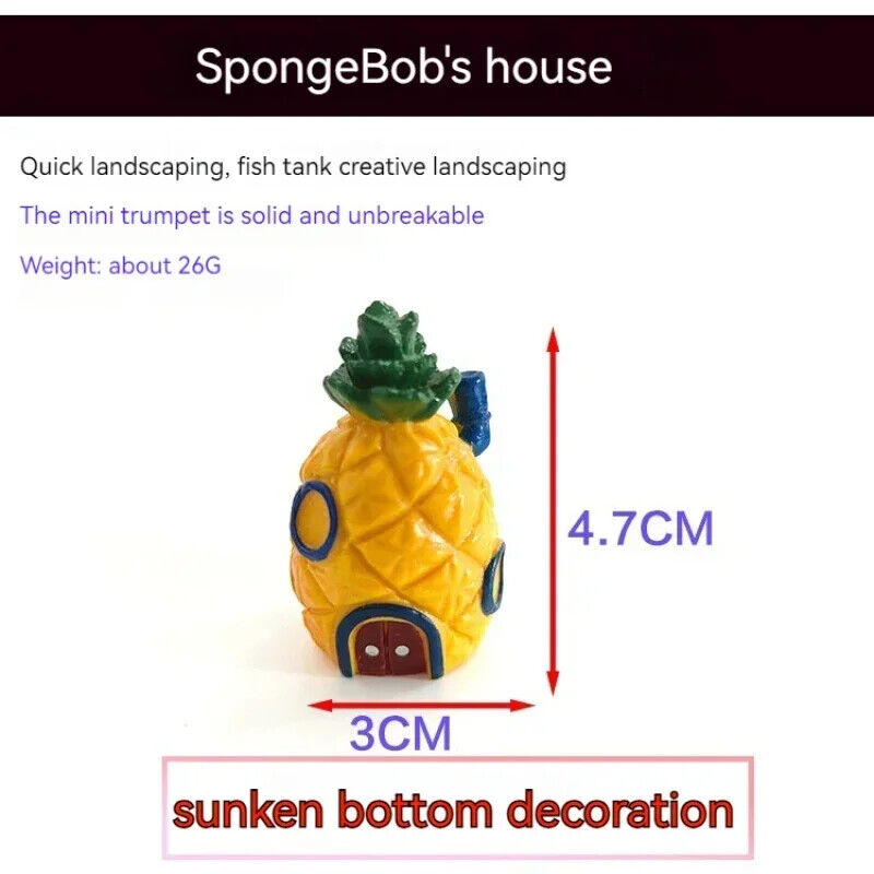 HABO Aquarium Dekoration – Cartoon Ananas Haus für Aquarium Landschaftsbau