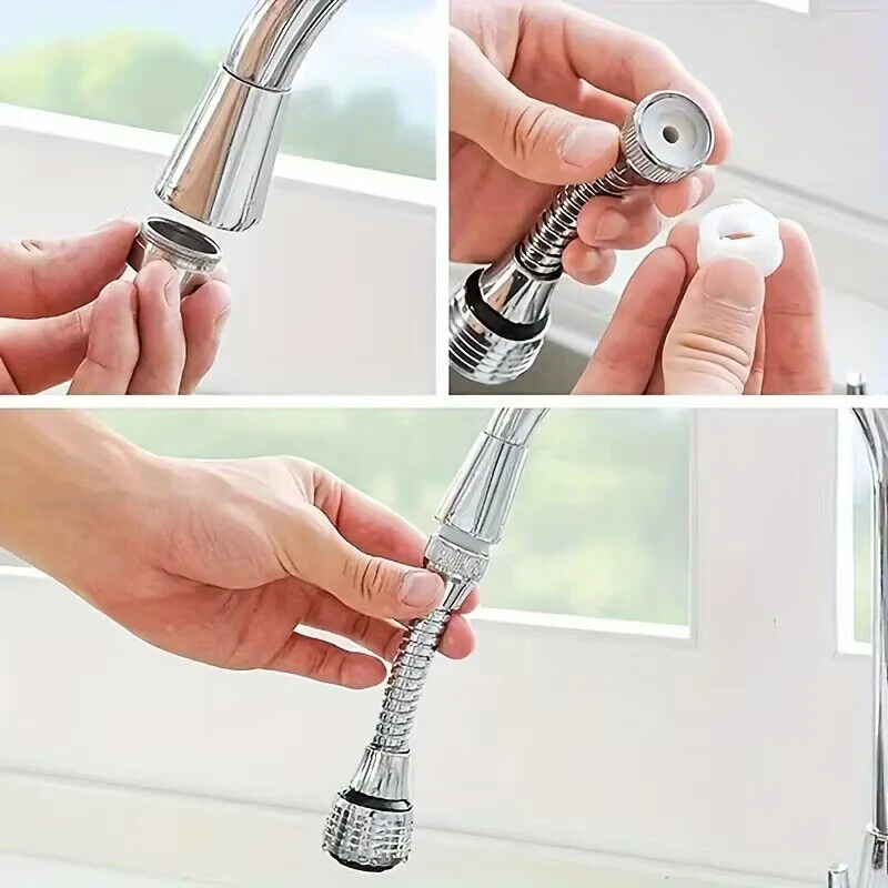 HABO 360-Grad Wasserhahn Anti-Spritzschutz – Universelle Rotierende Filterdüse