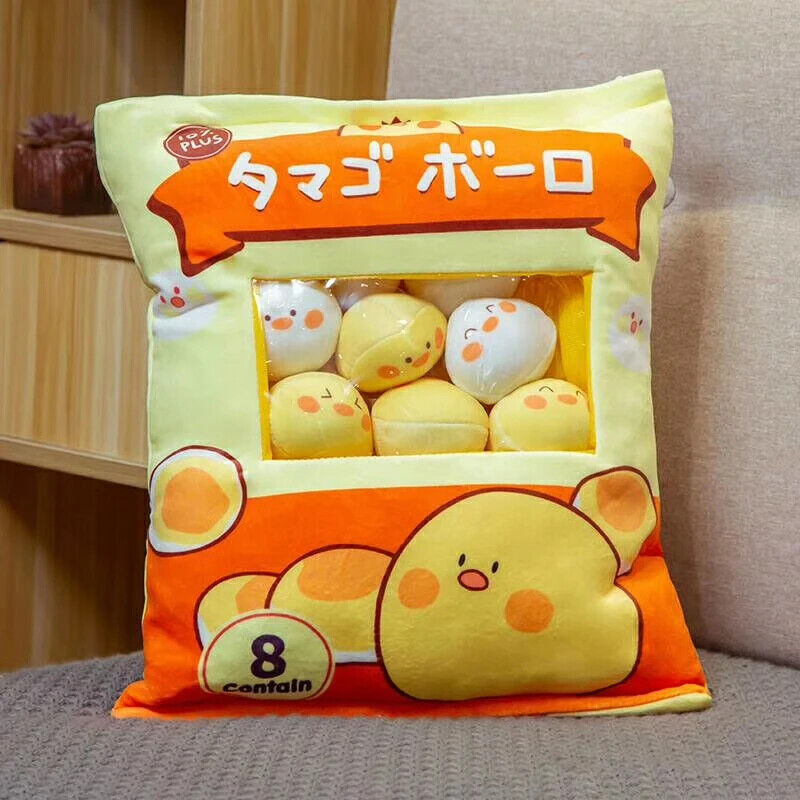 Plüsch-Snacktasche – Süße Mini-Puppen & Kissen im Frucht- und Tierdesign