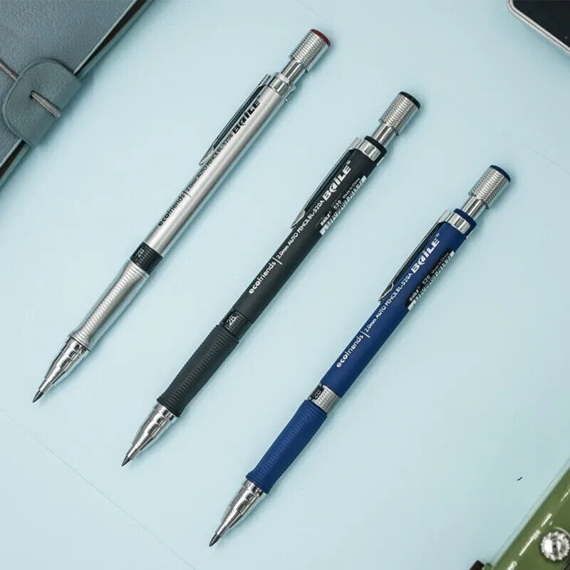 HABO Druckbleistift-Set 2,0 mm – Schwarze & Farbminen zum Schreiben, Zeichnen