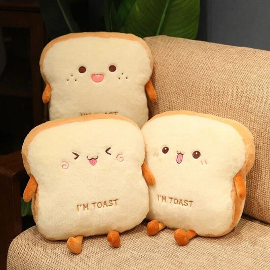 Toast Plüschtier Lachen Wütend 35cm Lustig Koch Stofftier Geschenk Gesicht