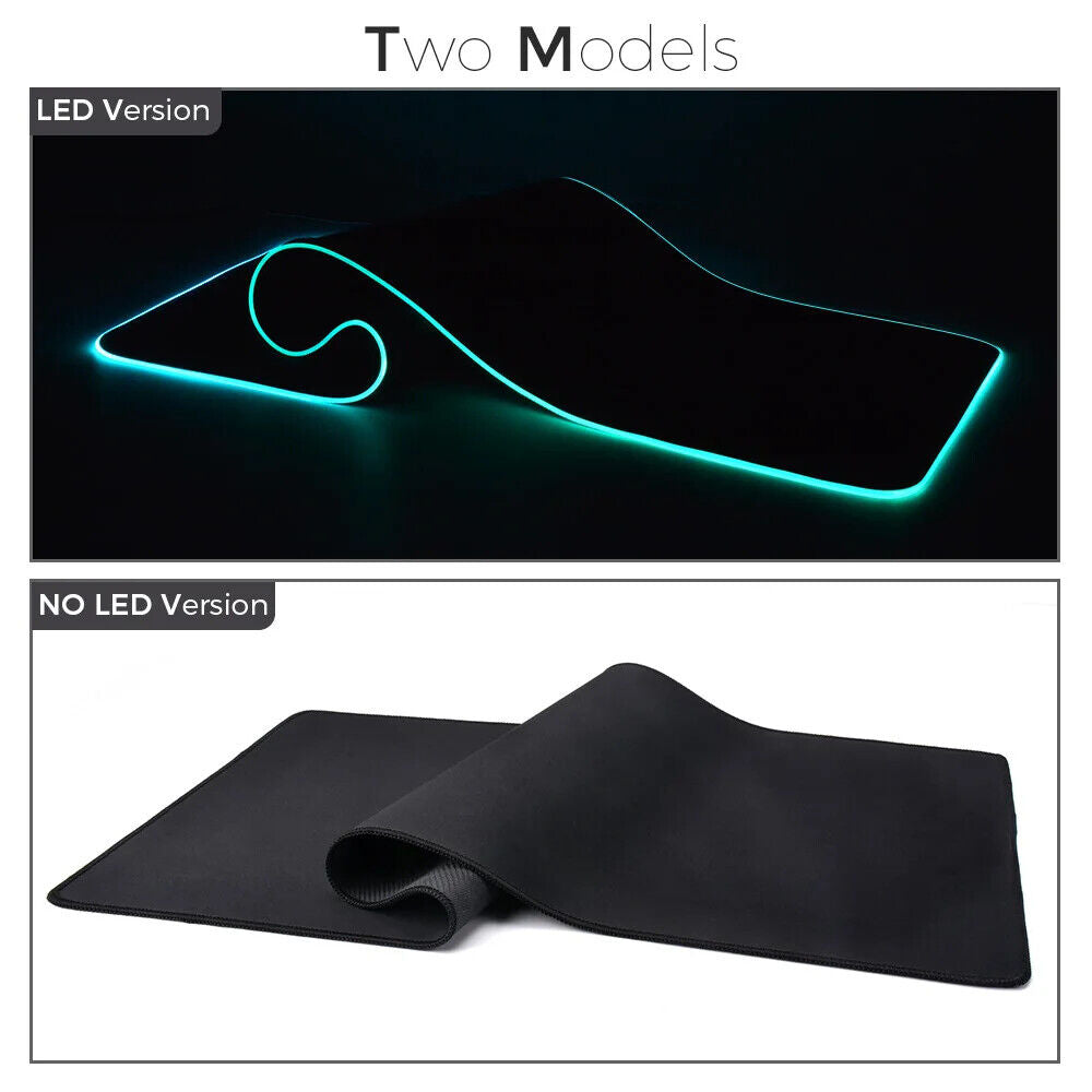 RGB Gaming Mauspad Matte LED Leuchtstreifen Schreibtischunterlage Wasserdicht