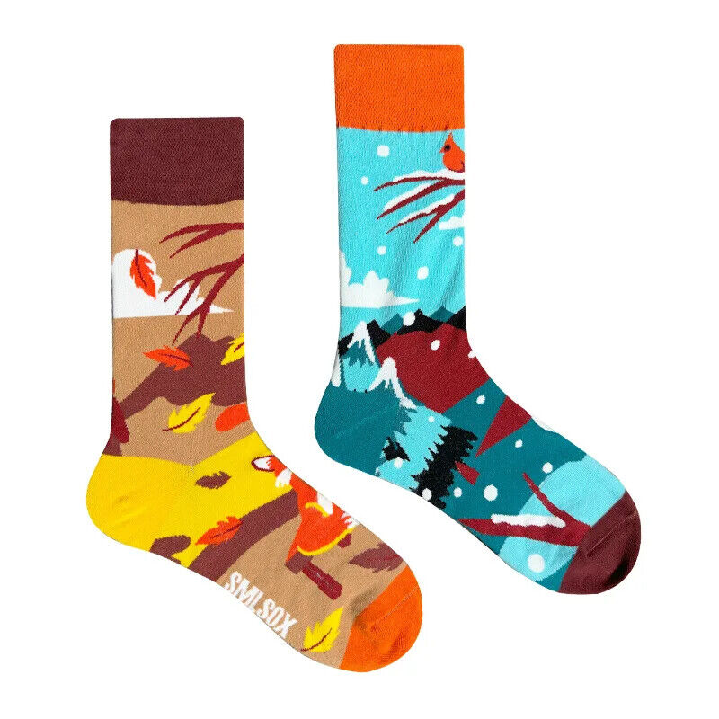 HABO 1 Paar Lustige Socken Ketchup Pommes Eis Noten Pilze Geschenk Mann Frauen
