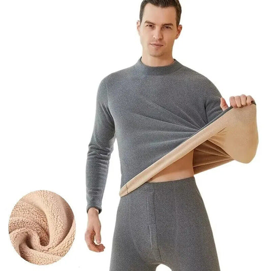 HABO Thermo Unterwäsche für Männer – 2 Stück Set, Mock-Neck, Unterhosen & hemden