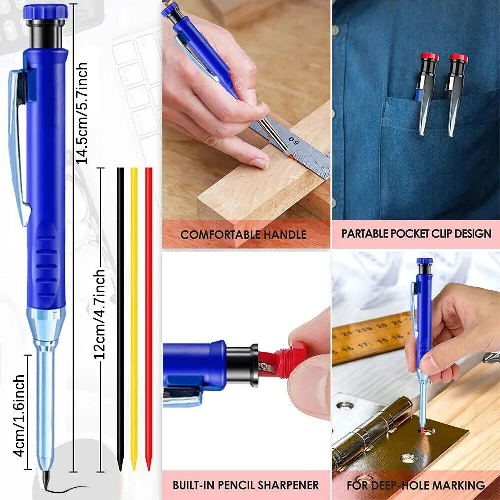 HABO Carpenter Mechanischer Bleistift mit Spitzer – für Holzbearbeitung & Bau
