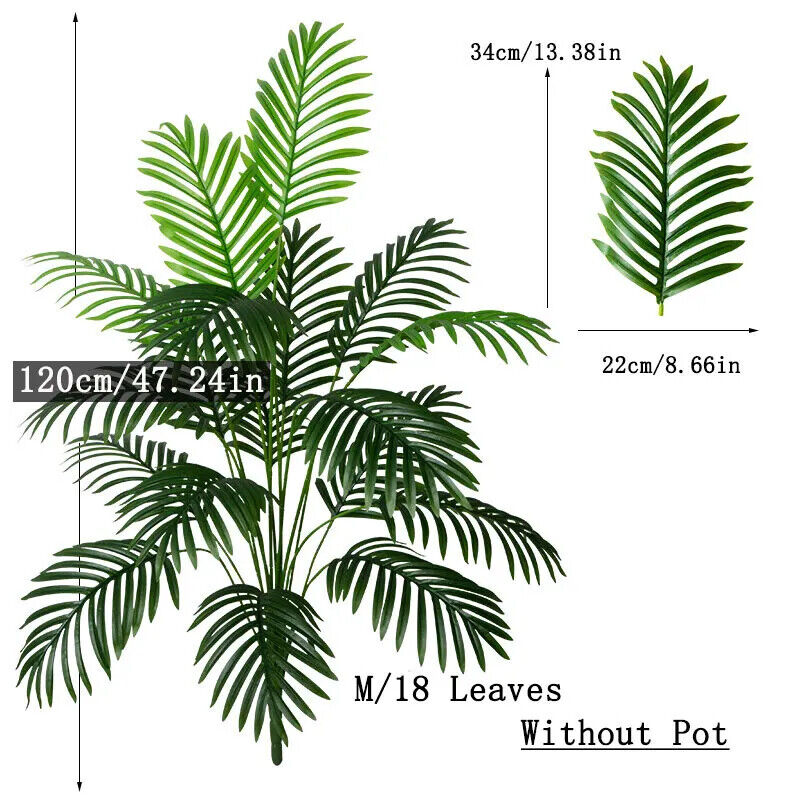 HABO 90–120 Cm Künstliche Palme Topf Pflanze Baum Riesig Dekoration Kunststoff