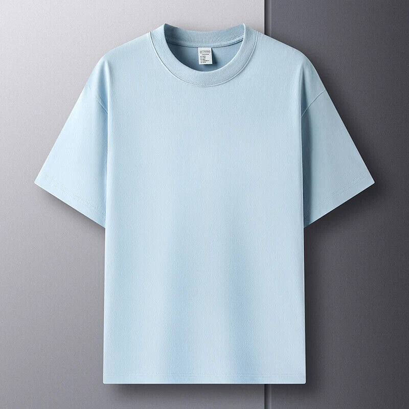 HABO Baumwolle Herren T-Shirt – Sommer High-End Marke Rundhals , Atmungsaktiv