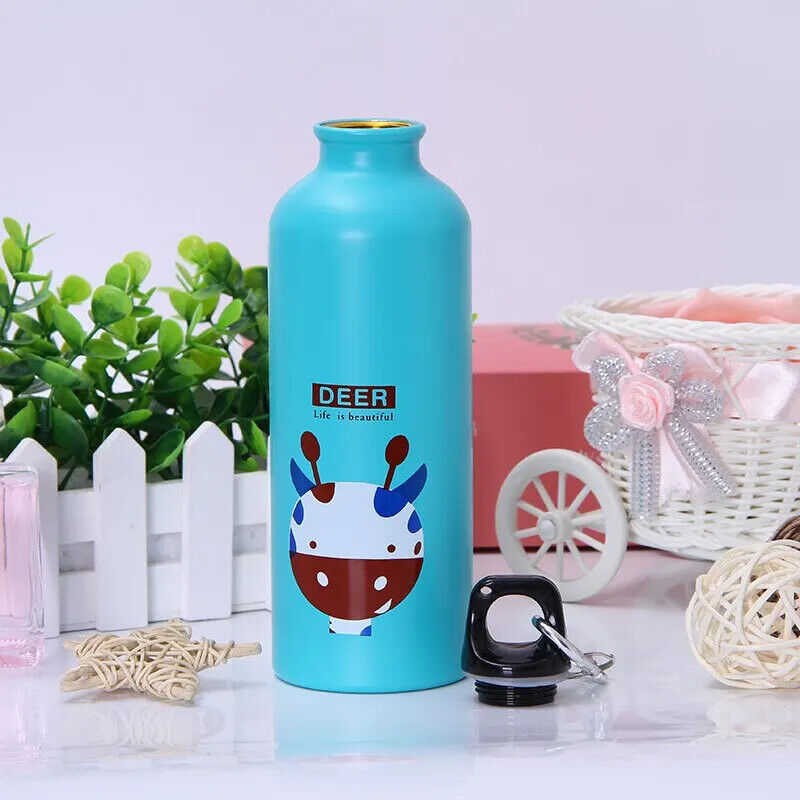 Wasserflasche aus Aluminium mit niedlichem Tier Design für Kinder 500Ml Schule