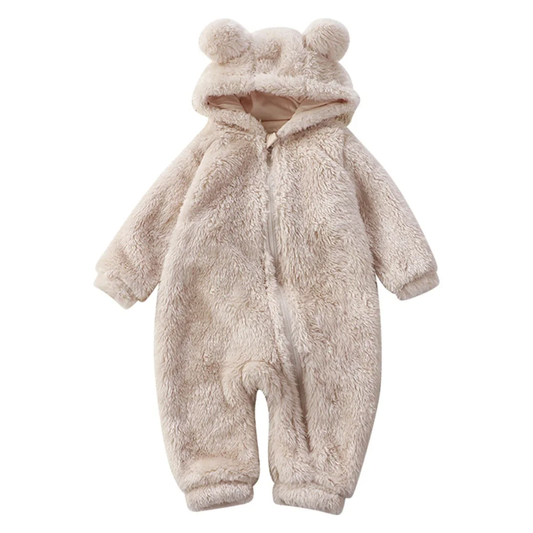 Baby Ganzkörperanzug Winter niedlicher Bären Schlafanzug Kleinkind Strampler 