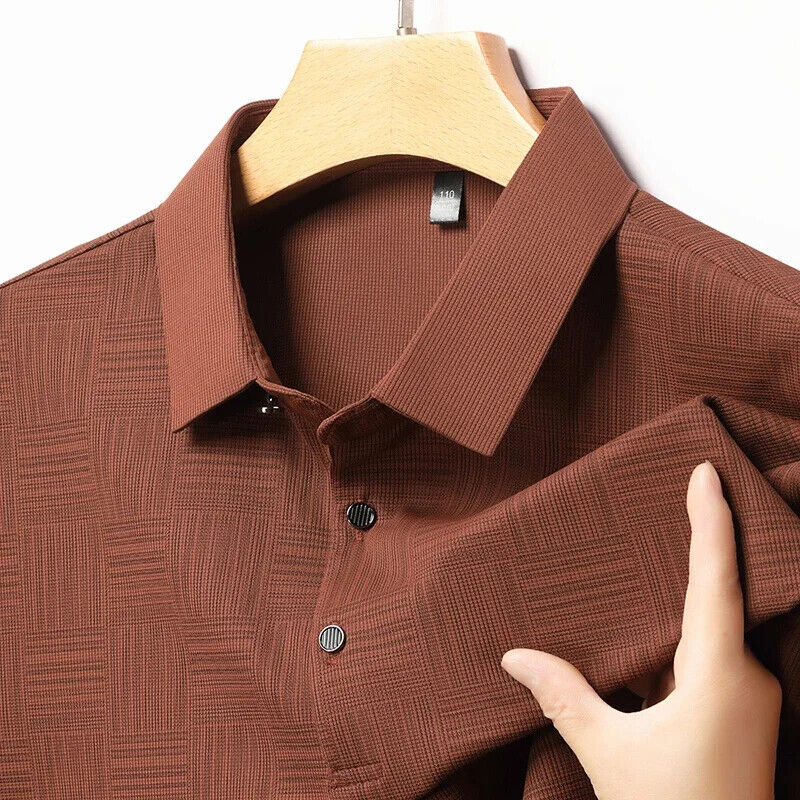 HABO Bedrucktes Business-Casual Polo-Shirt für Herren – Kurzarm, Bequemes