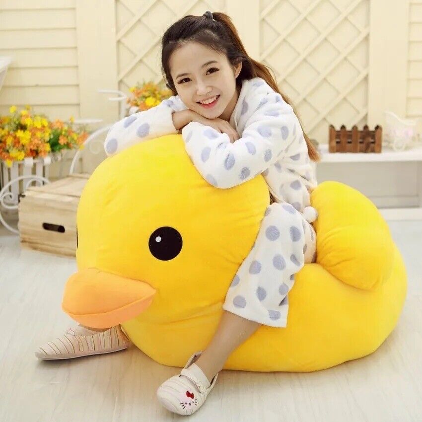 Gelbe Ente Plüsch 50cm Groß Kuscheltier Kinder Geschenk Badeente Riesig Stofftie
