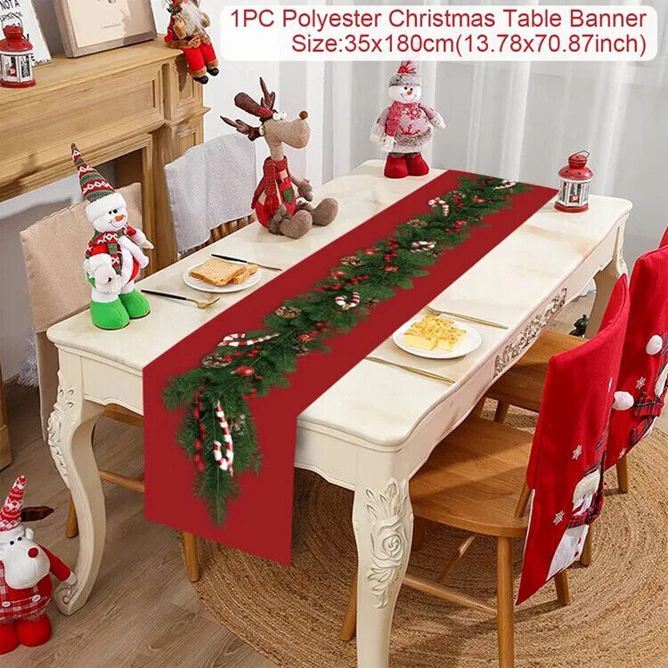 Tischdecke Weihnachten Tisch Läufer Dekoration Christmas Tischbezug Tischdeko