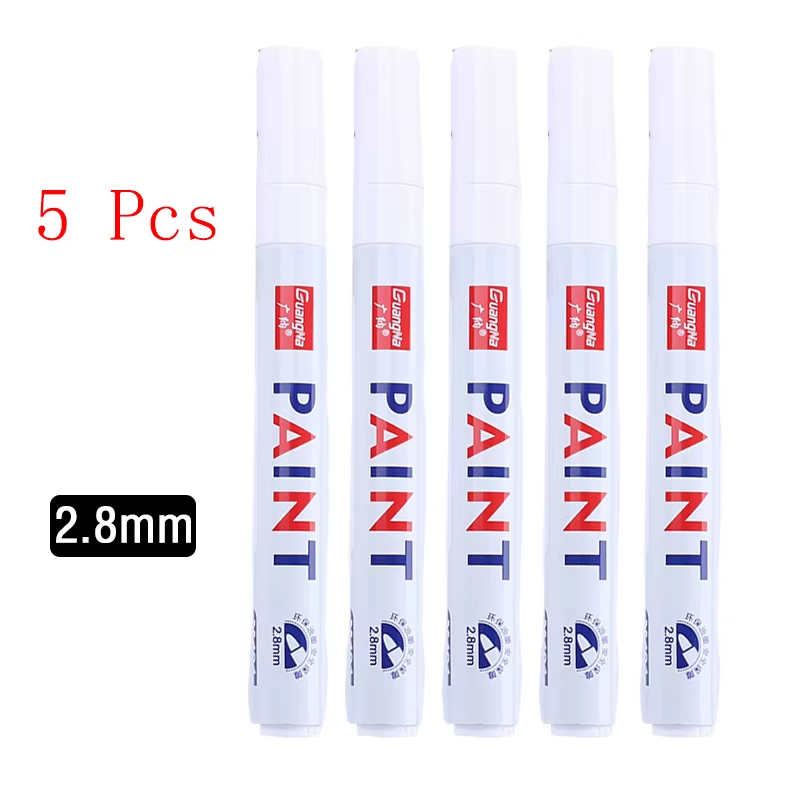 HABO Weiße Markierungsstifte Set – 2,0 mm, Ölig, Wasserdicht, Gelstifte