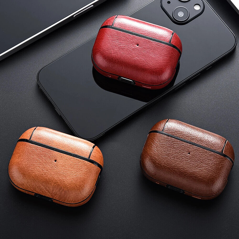 HABO Airpods Schutzhülle Kunstleder Case für Airpods Business Abdeckung 