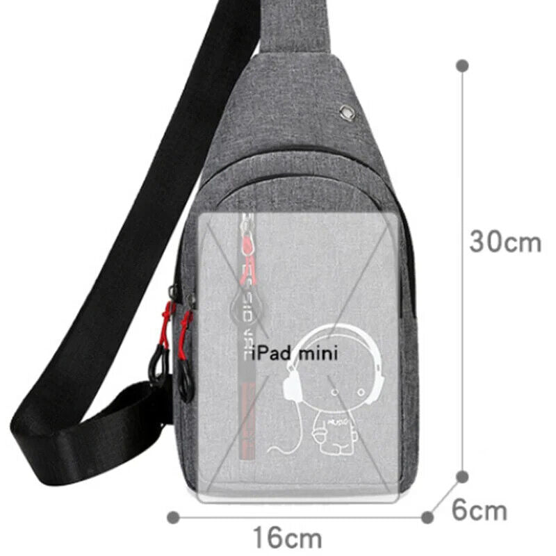 HABI Unisex Umhängetasche mit Glow-in-the-Dark-Effekt –Outdoor-Sport Brusttasche