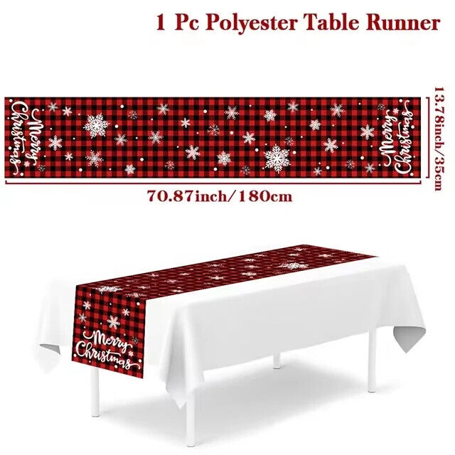 Tischdecke Weihnachten Tisch Läufer Dekoration Christmas Tischbezug Tischdeko
