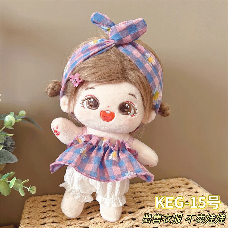 Puppenkleider für 20 cm Baumwoll-Idolpuppen – Prinzessinnenkleid und Overalls
