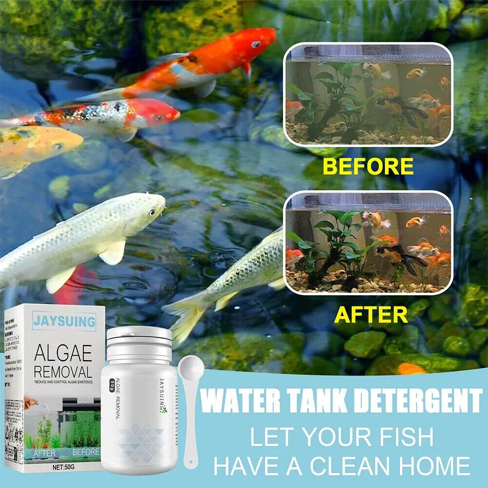HABO Aquarium Moosentferner – Algenentfernung Pulver Wasserreinigung mit Löffel