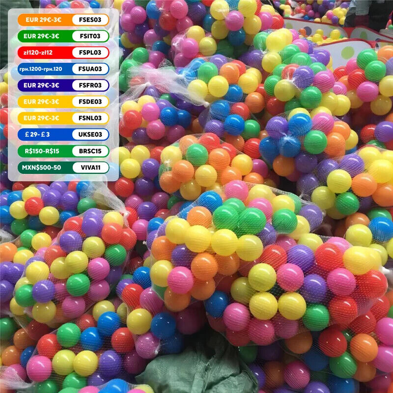 HABO 100 Stück Bälle Für Bällebad KInder Geschenk Spielzeug Ball Bunt 
