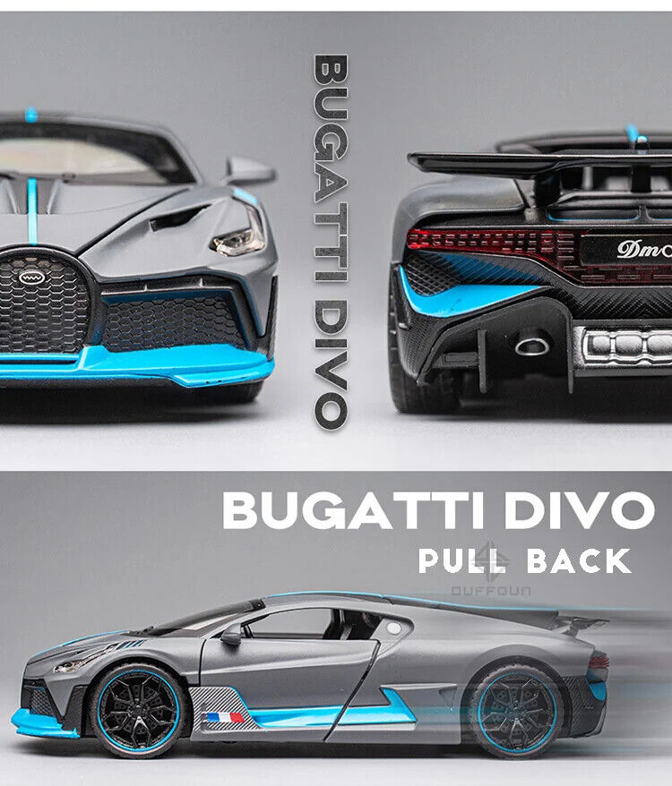 Bugatti Divo Modellauto Spielzeug für Kinder und Sammler Maßstab 1/32 Geschenk