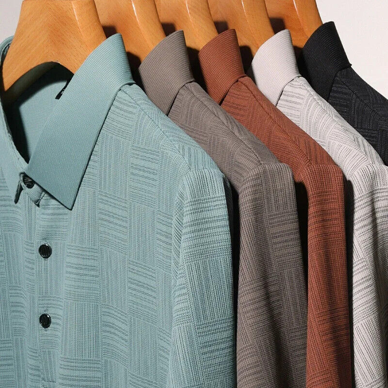 HABO Bedrucktes Business-Casual Polo-Shirt für Herren – Kurzarm, Bequemes