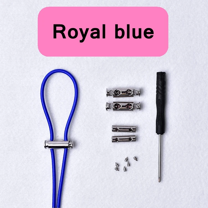 1 Paar Elastische Schnalle Schnürsenkel Kein Schnüren Schnürsenkel Metall Lock-