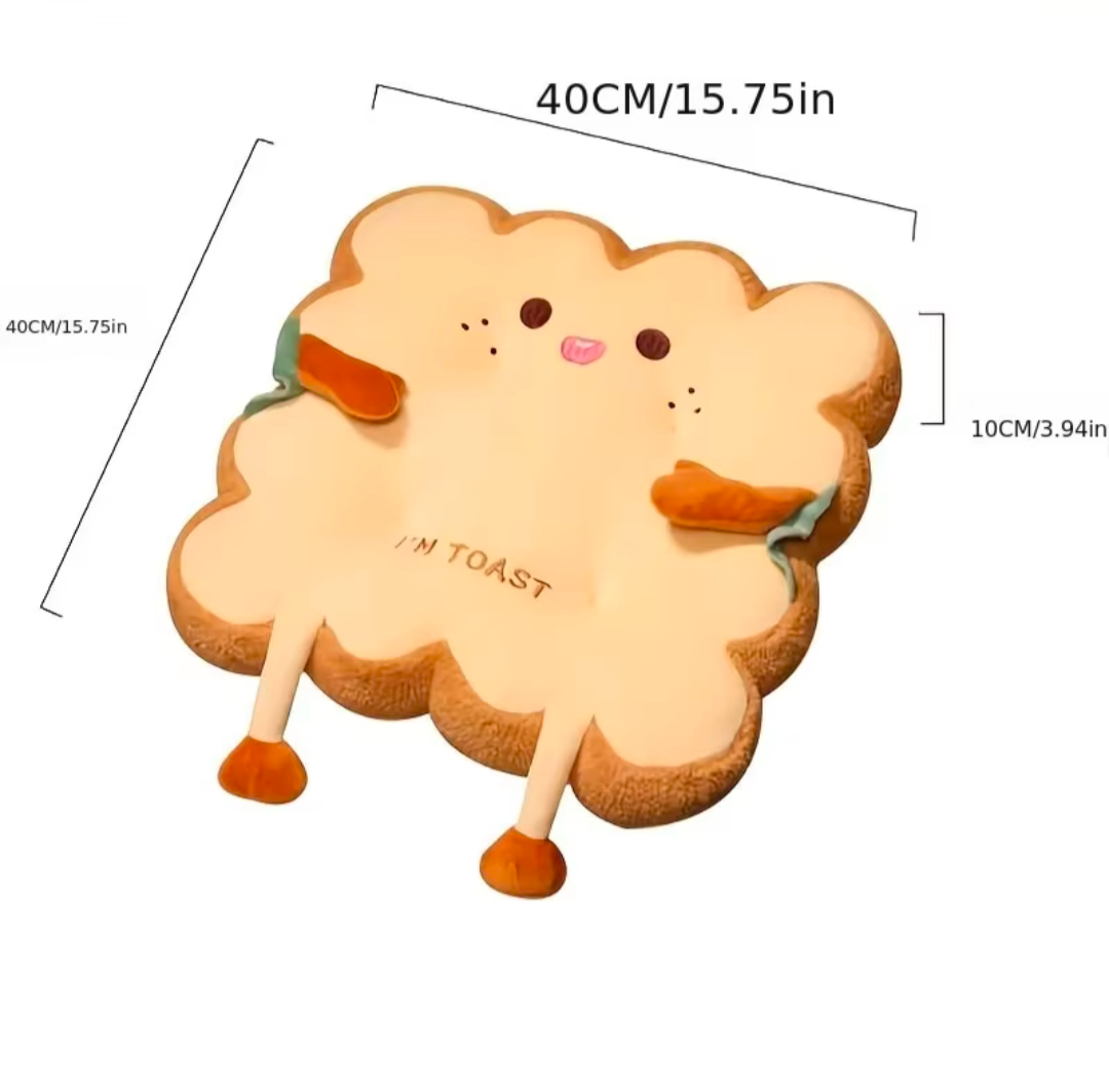 Sitzkissen Keks Toast Plüschtier Esstisch Kinder Kuscheltier Essen Süß