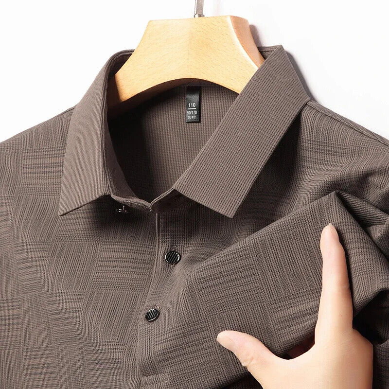 HABO Bedrucktes Business-Casual Polo-Shirt für Herren – Kurzarm, Bequemes