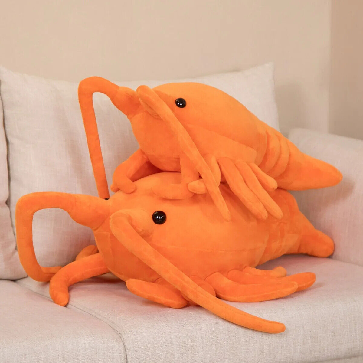 HABO 50-65Cm Roter Hummer Plüschtier Garnele Krebs Kuscheltier Lobster Meer 