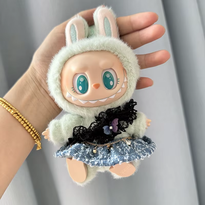 Mini Plüsch Puppe Kleidung Outfit Geschenk für Mädchen 