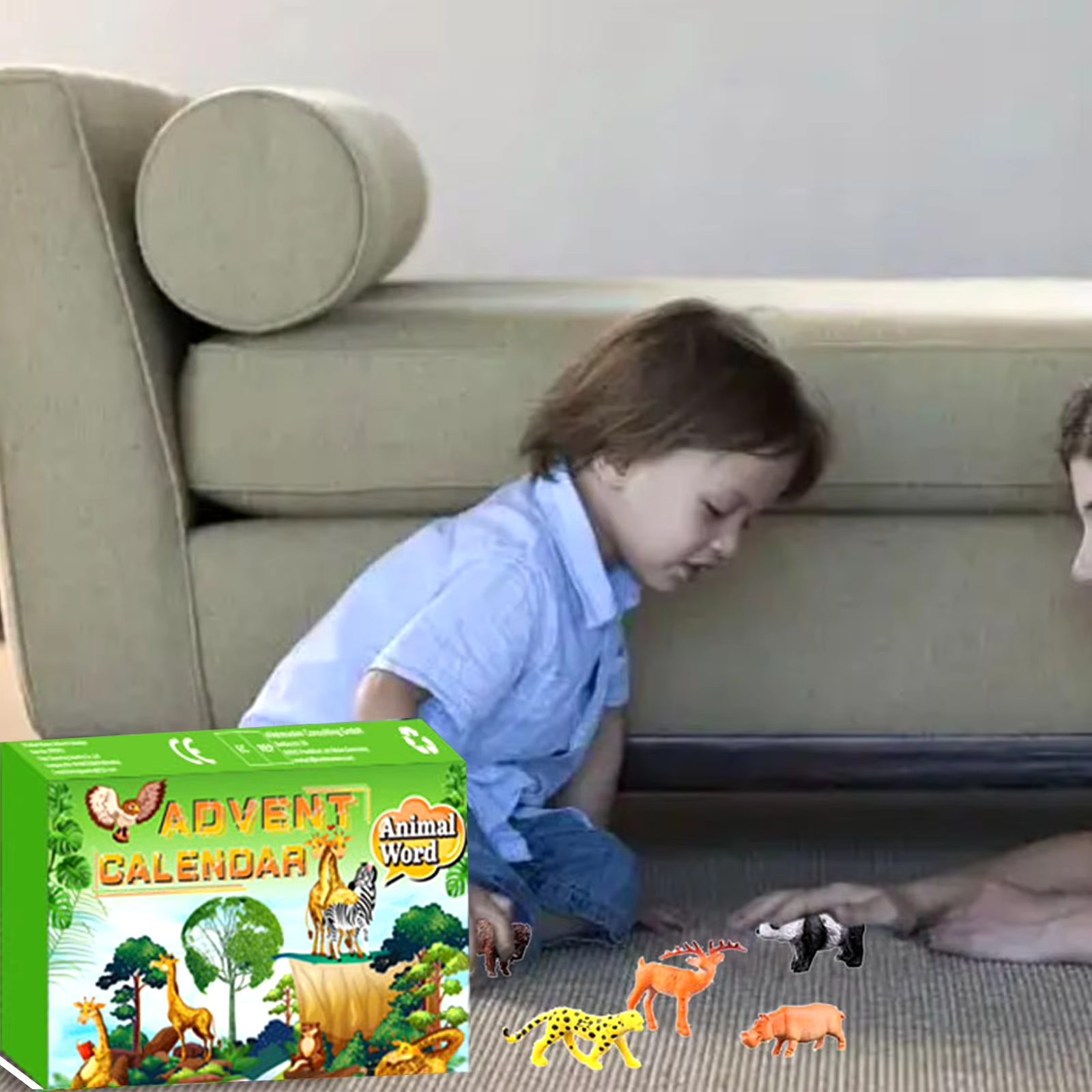 HABO Adventskalender Tierspielzeug Mini Tierfiguren Geschenk Paket Tiere Zoo